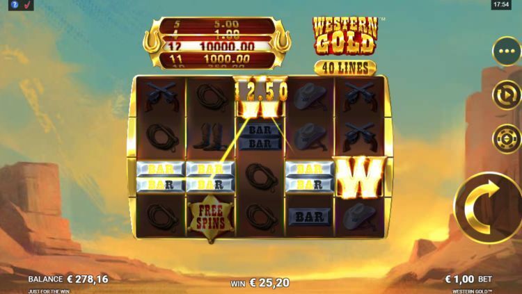 Western Gold slot big win Just For The Win