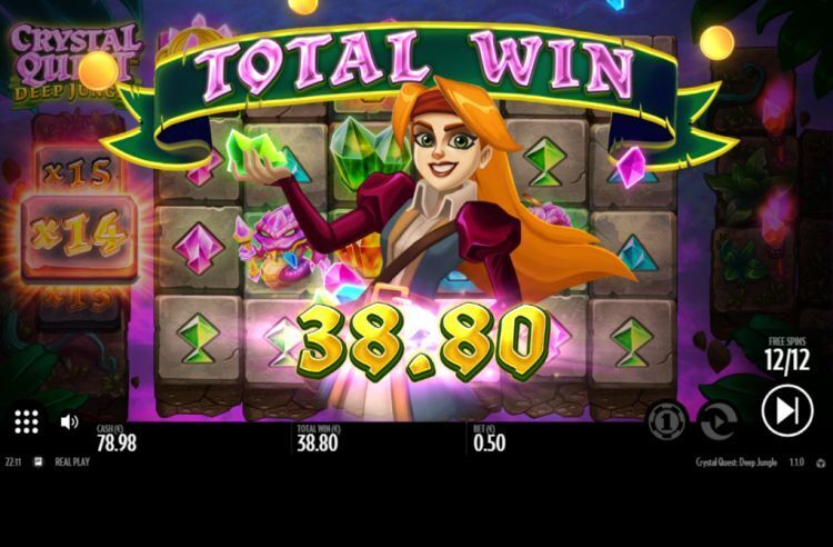 Crystal Quest Deep Jungle slot gameplay