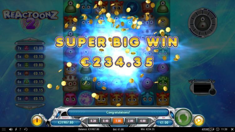 Reactoonz 2 slot super big win