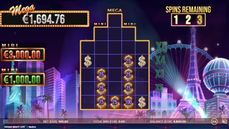 Vegas Night Life slot Cash Stacker bonus