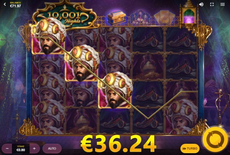 10001 Nights slot red tiger big win