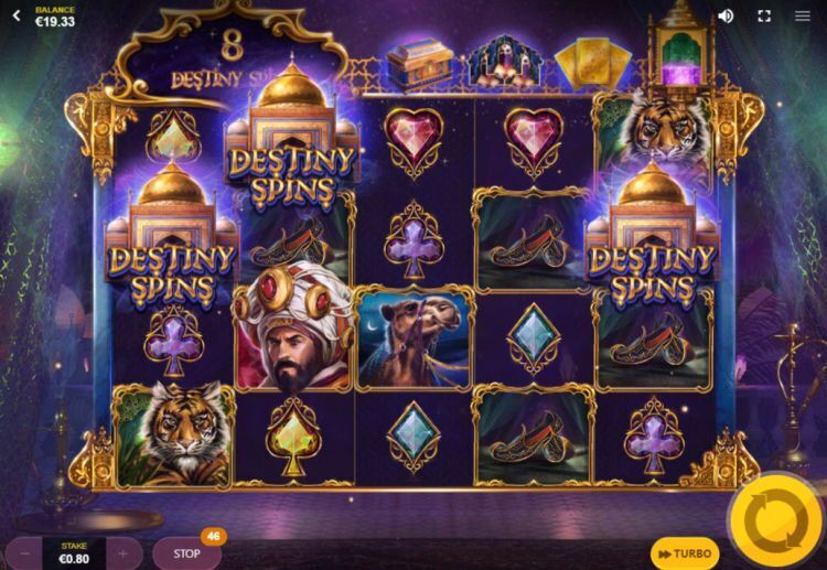 10001 Nights slot red tiger free spins trigger