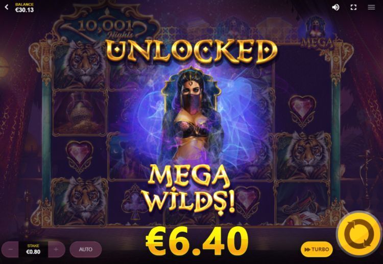 10001 Nights slot red tiger mega wilds