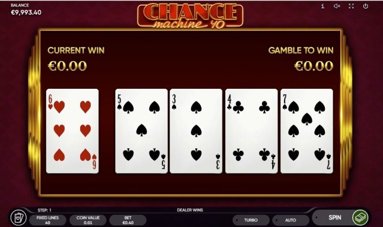 Chance Machine 40 gokkast gamble feature