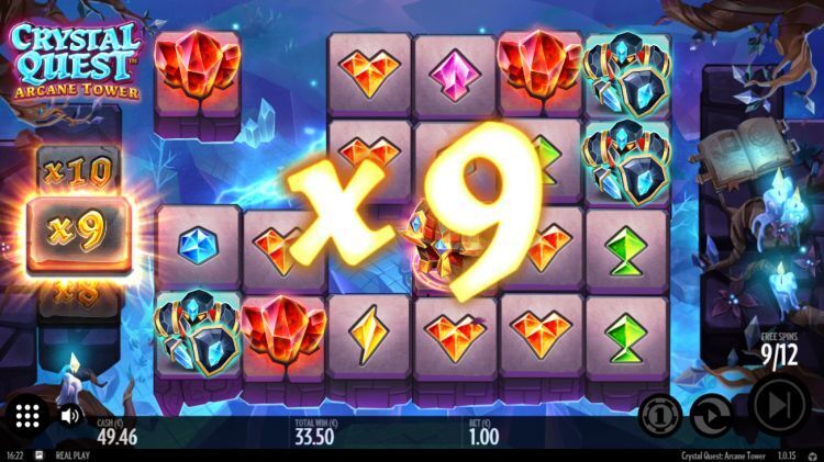 Crystal Quest Arcane Tower bonus spins