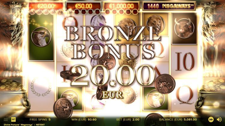 Divine Fortune Megaways Bonus Jackpot
