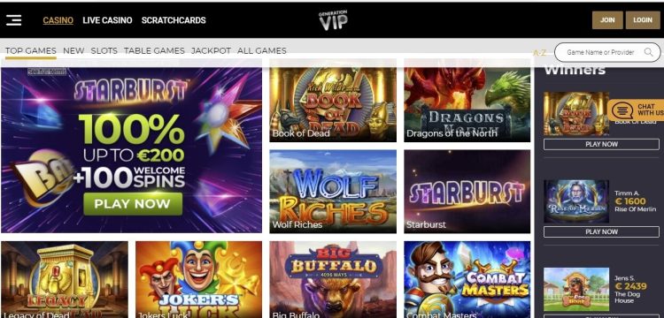 Generation VIP Casino review