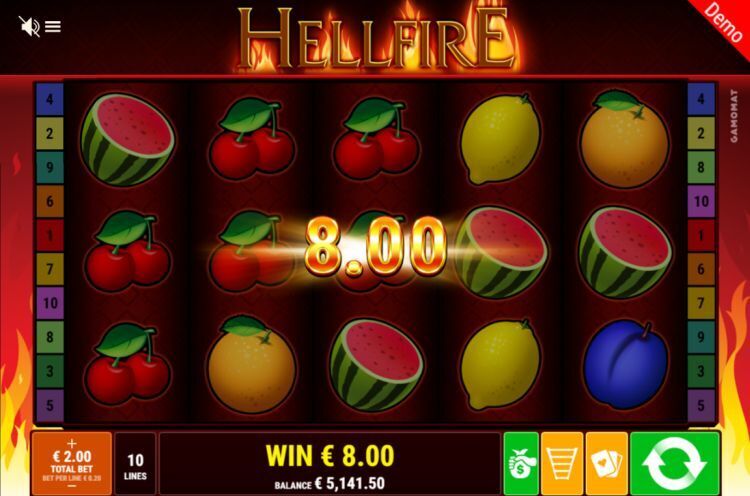 Hellfire slot Gamomat win