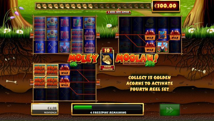 Moley Moolah online slot gameplay