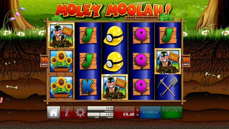 Moley Moolah slot review free spins trigger