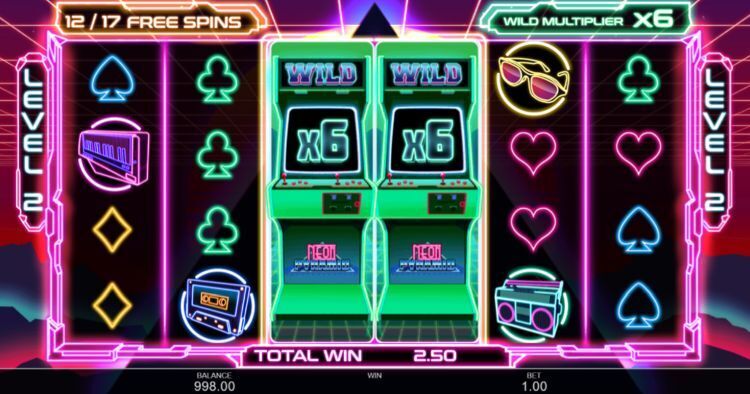 Neon Pyramid online slot bonus win
