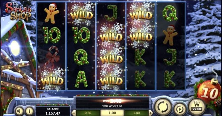 Take Santa's Shop online slot gameplay
