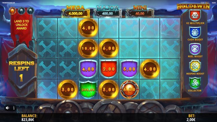 Thunder Shields online slot bonus gameplay