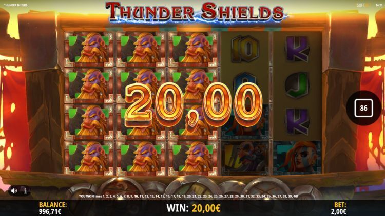 Thunder Shields iSoftBet slot win