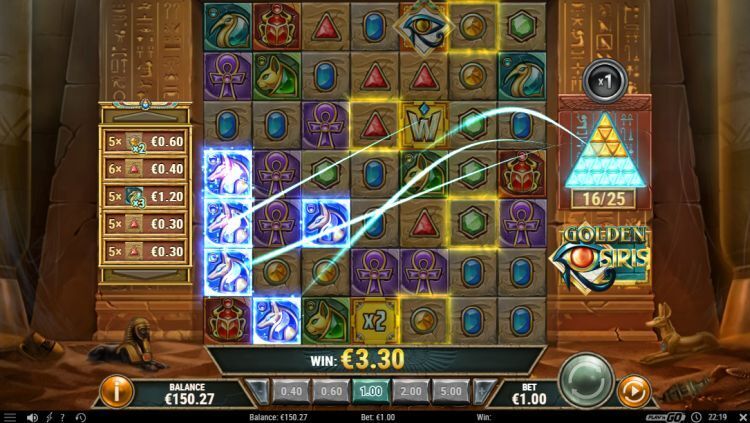 Golden Osiris online slot feature win