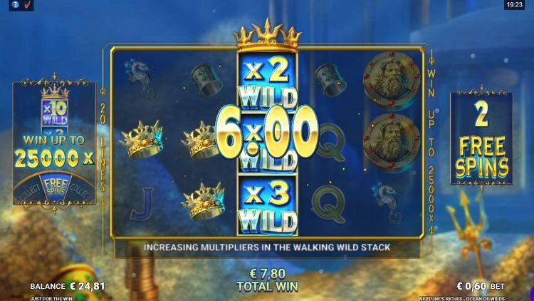 neptunes riches oceans of wilds bonus win