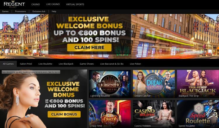 regent play casino review live casino