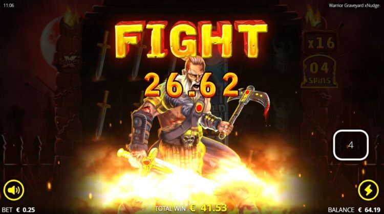 warrior graveyard xnudge slot free spins big win