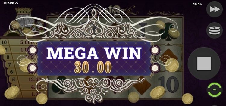 10 Kings slot mega win