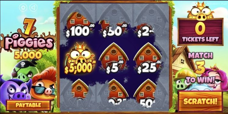 7 piggies scratchcard