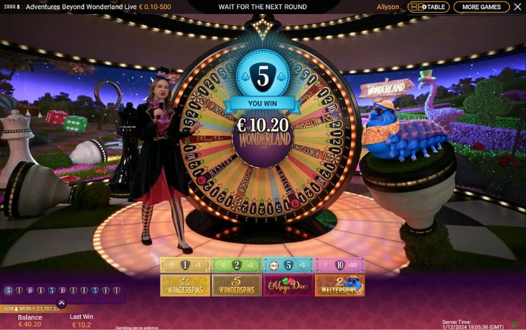 Adventures Beyond Wonderland Live Multiplier Win