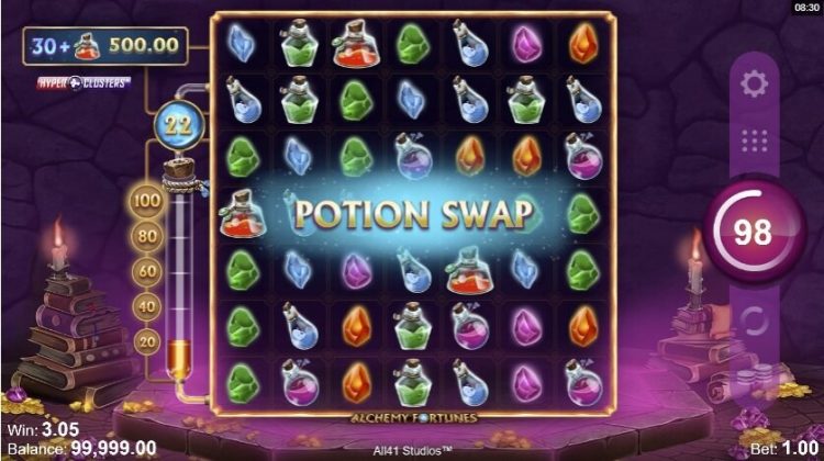 Alchemy Fortunes Hyper Clusters slot review