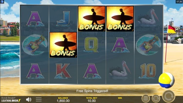 Bondi Break slot review lightning box bonus trigger