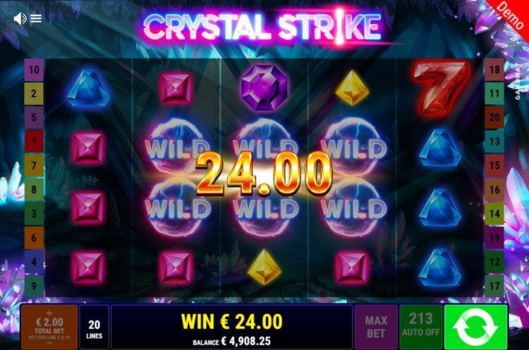 Crystal Strike online slot gameplay