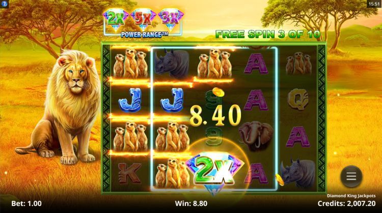 Diamond King Jackpots slot review microgaming free spins