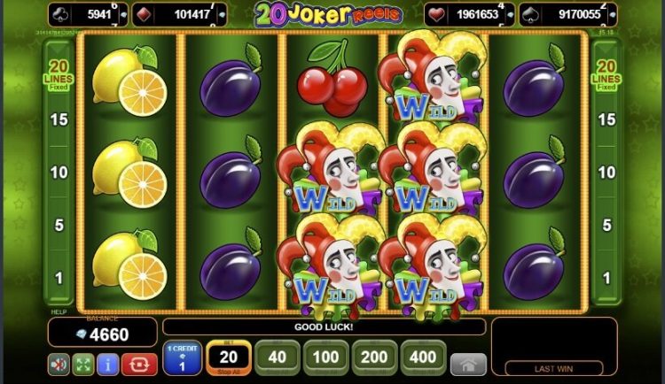 20 Joker Reels online slot gameplay
