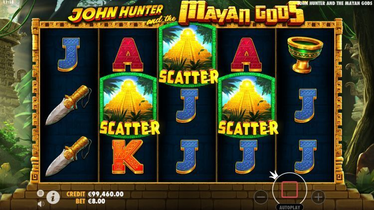 John Hunter and the Mayan Gods slot review bonus trigger 2