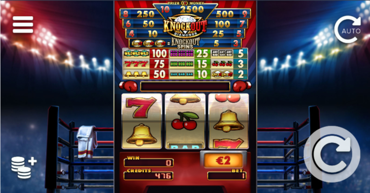 KnockOut Diamonds gokkast gameplay