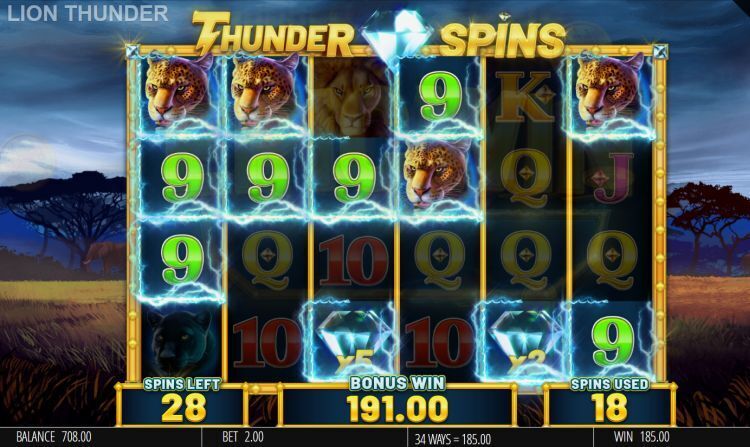 Lion Thunder slot review bonus mega win