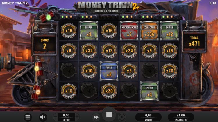 Money Train 2 slot trigger free spins mega win