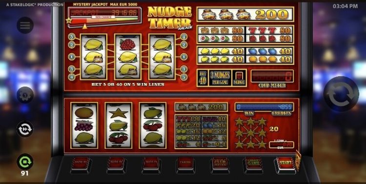 Nudge Timer Arcade fruitautomaat