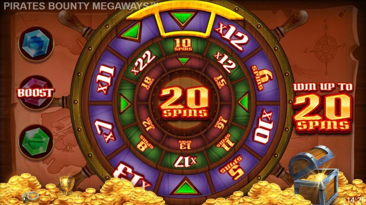 Pirates Bounty Megaways gokkast bonus gameplay