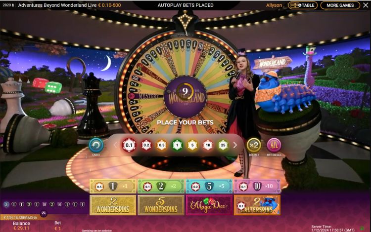 Playtech Adventures Beyond Wonderland Gameplay