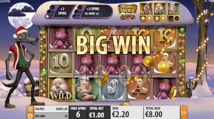 Big Bad Wolf Christmas Special slot big win Quickspin
