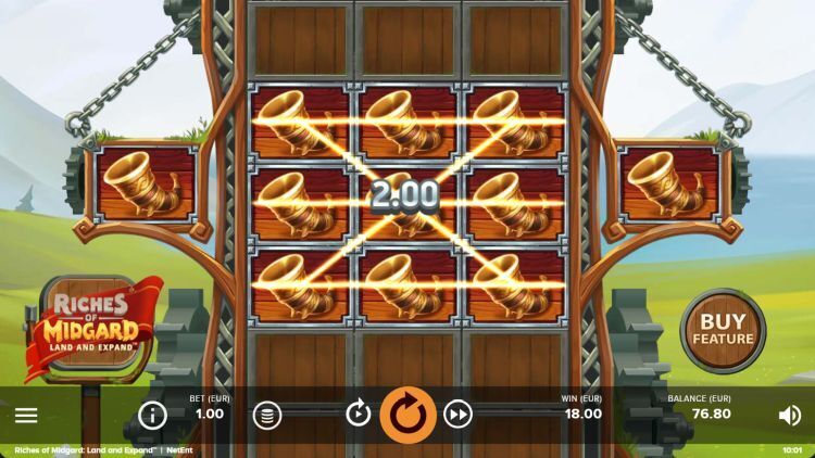 Riches of Midgard Land and Expand gokkast feature gameplay