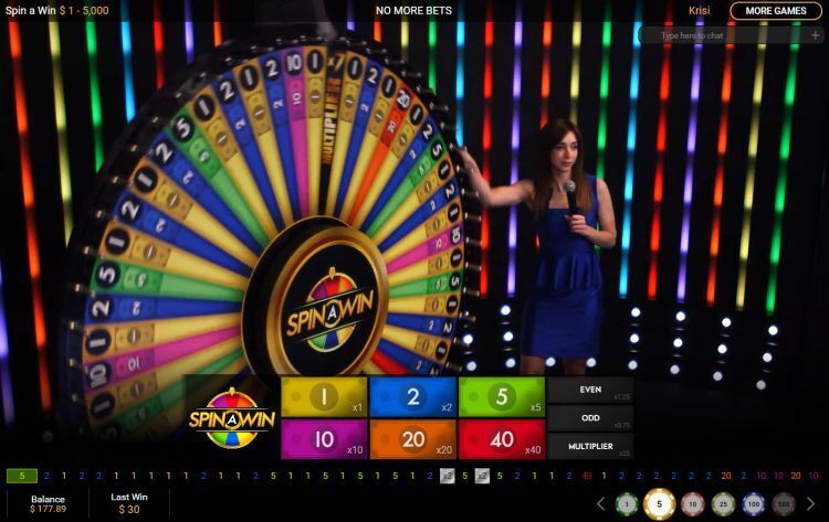 Spin a win live playtech