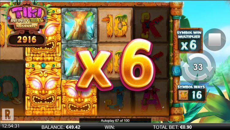 Tiki Infinity Reels Megaways gokkast gameplay