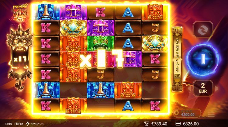 TikiPop Popwins online slot gameplay bonus