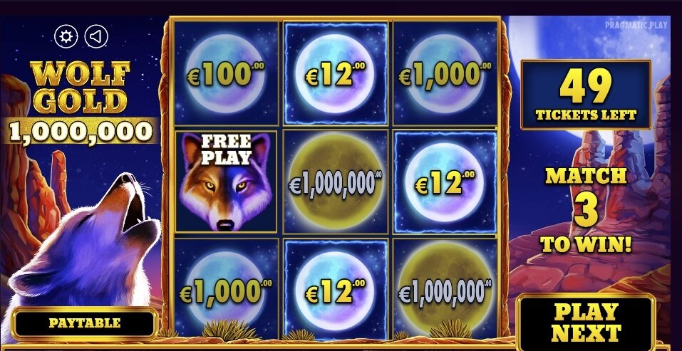 Wolf Gold Scratch card