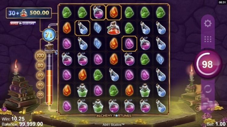 Alchemy Fortunes Hyper Clusters gokkast gameplay