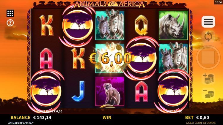 Animals of Africa slot bonus trigger