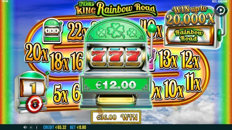 Emerald King Rainbow Road slot mystery win bonus