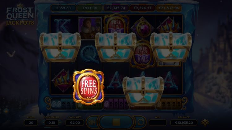 Frost Queen Jackpots slot free spins trigger