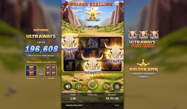 Golden Stallion Ultraways bonus trigger