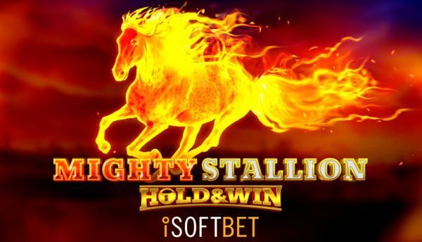 Mighty Stallion hold and win slot logo