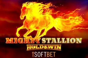 Mighty Stallion hold and win slot logo